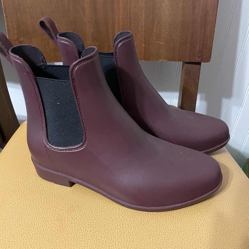 Burgundy Chelsea Rain Boots